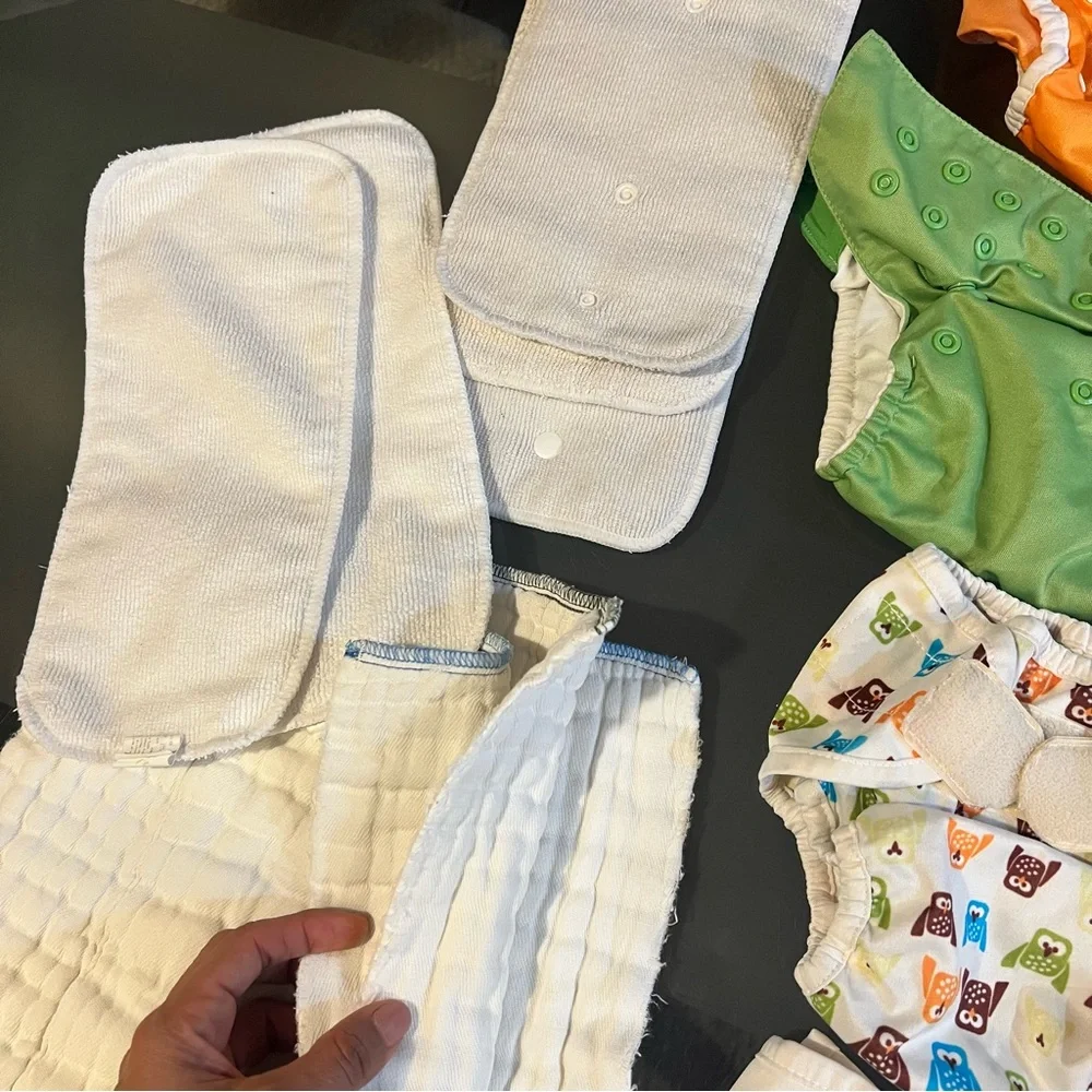 Colorful Reusable medium/ size 2 Cloth Diapers bundle Set